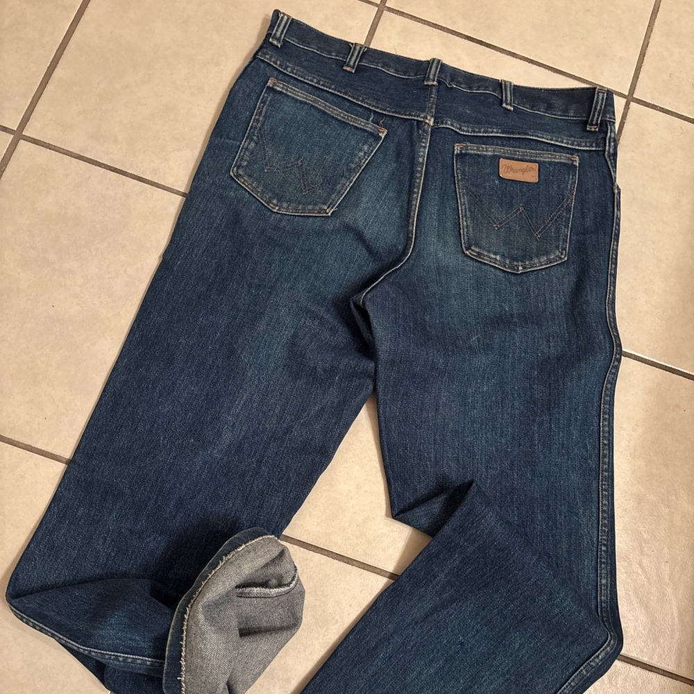 Vintage Blue Bell Wrangler Denim Jeans Straight Fit 36x32 Diamond W